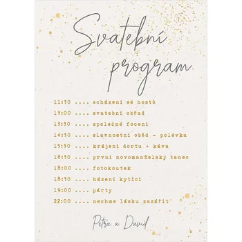 Svatební dekorace Svatební harmonogram 326