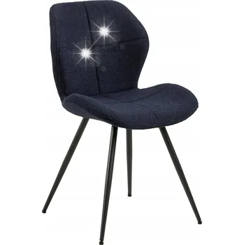 Jídelní židle ČALOUNĚNÁ ŽIDLE Petri Monza tmavě modrá kovová