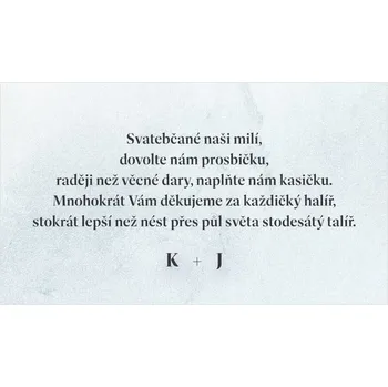 Svatební dekorace Žádost o dar 300