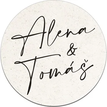 Svatební dekorace Kulatá samolepka 348