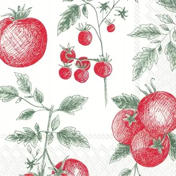 Papírový ubrousek IHR papírové ubrousky 33 cm 20 ks dekorativní rajčata 3-vrstvé