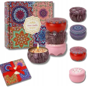 Svíčka Swiece Swiateczne Sojowe Zapachowe Zestaw 4 Dárek pro babiččinu maminku