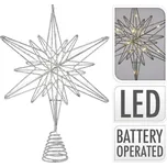 Špička na stromek 20LED HVĚZDA 33cm STŘ