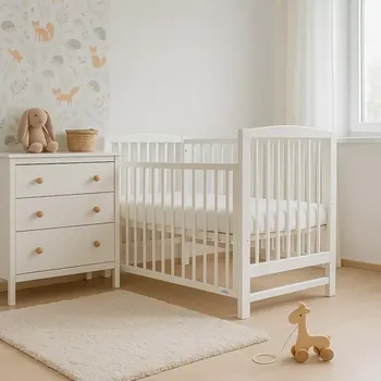 Dětsný nábytek Dětská postýlka New Baby LILLY se stahovací bočnicí bílá