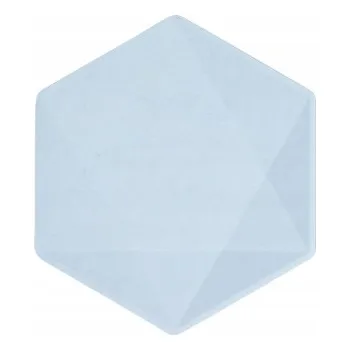 Talíř Talíře ŠESTIHRAN, šestihranné z cukrové třtiny 15,5 x 13,6 cm, modré 6 Ks.
