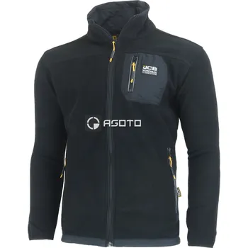 pracovní bunda JCB Trade Full Zip Polar černá pánská fleece bunda XL