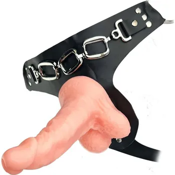 Připínací penis Sensual Připínací kalhotky s penisem 15 cm černá