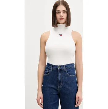 Top Tommy Jeans DW0DW21840 béžová 01X, vel. M