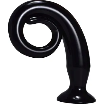 Anální kolík Sensual A65 Flexibilní anální dildo s přísavkou 34 cm, černá