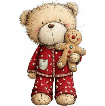 Nášivka Nažehlovačka Medvídek a perníček - 4 x 6 cm