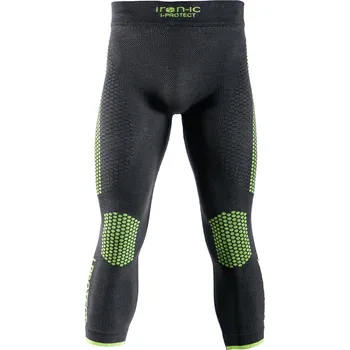 Pánské termo spodky Iron-Ic I-Protect thermal Leggings - Black/Green S/M