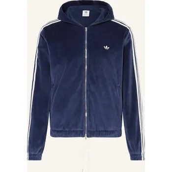 Dámská mikina Adidas Mikina Nickijacke Velour Originals, tmavě modrá / krémová