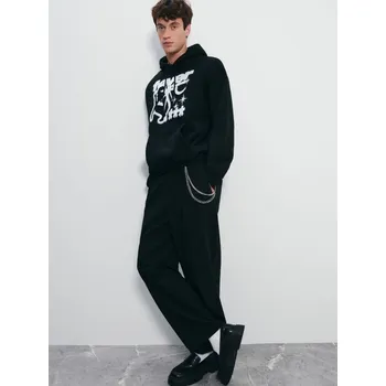 Pánská mikina Mikina s kapucí a potiskem - M - House - černá - 239HF-99X