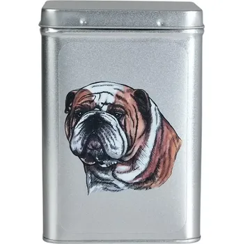 Dóza na potraviny Plechová dóza - anglický buldok (objem 1,5 l)