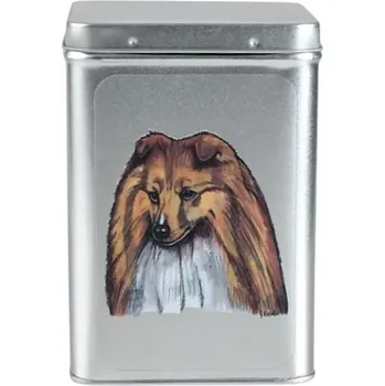 Dóza na potraviny Plechová dóza - šeltie zlatobílá (objem 1,5 l)