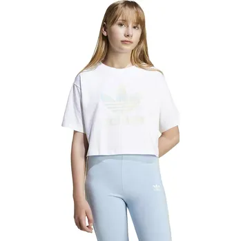 Chlapecké tričko Dětské bavlněné tričko adidas Originals bílá barva, JD2947 00X, vel. 158