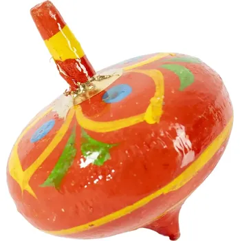 Hlavolam Dřevěná malovaná hračka Káča - červená 3, Sittar