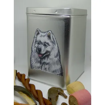 Chovatelství Samojed - plechová dóza s pamlsky pro psy (30 kusů pamlsků)