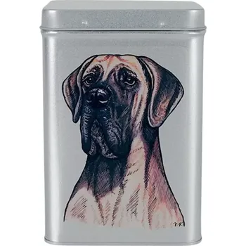 Dóza na potraviny Plechová dóza - německá doga žlutá (objem 1,5 l)
