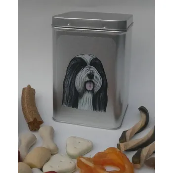 Chovatelství Bearded kolie - plechová dóza s pamlsky pro psy (30 ks pamlsků)