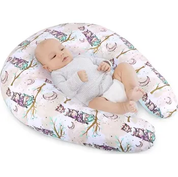 Kojící polštář Kojicí polštář s povlakem na zip - po obvodu 180 cm sovička na větvi