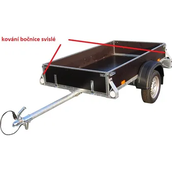 Blatník karosérie svislé kování lemování bočnice přívěsu Vezeko DV 21 - výška 300 mm - levá zadní a pravá přední strana