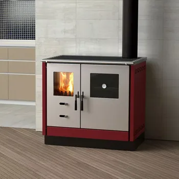 Sporák na tuhá paliva MBS SD AS sporák na tuhá paliva bordó, pravý