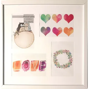 Rám na obraz Bondecor Fotorám na 4 fotky, bílý