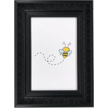 Rám na obraz Bondecor Fotorám - plastový strukturovaný, lišta 2035, černý Velikost: 10x15