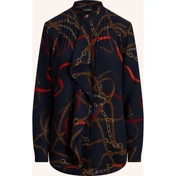 Dámská halenka Lauren Ralph Lauren Dámská Blůza S Volány, tmavě modrá /...