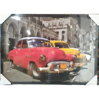 Obraz Bondecor Obraz "Auta" - tisk na papír, zarámovaný, 73x53cm