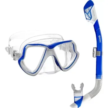 Potápěčská maska Mares Aquazone Šnorchlovací set Combo Wahoo Dry modrá/šedá BLSCL