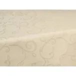 SCANquilt ubrus KANA lístečky krémová 155 x 250 cm ovál 226045046