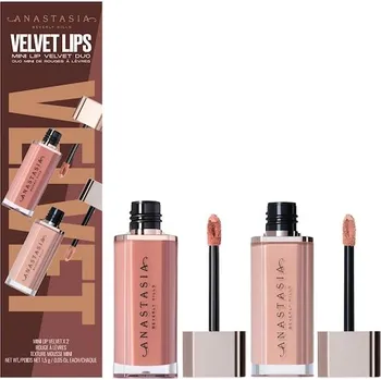 Rtěnka Anastasia-Beverly-Hills Rty LipglossLimitovaná ediceMini Lip Velvet Duo Mini Softy 1,5 gr. + Peachy Nude 1,5 g ()