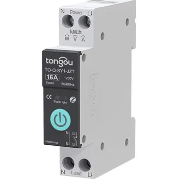 Vývojová deska ZigBee 3.0 relé stykač TO-Q-SY1-JZT na DIN lištu s měřením spotřeby - 16A, měření kWh, W, A, V