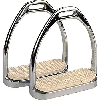 Třmeny chromované s bílou gumou 12