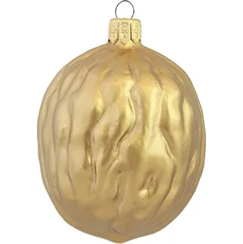GLASSOR Vánoční ořech zlatý 8,5 cm