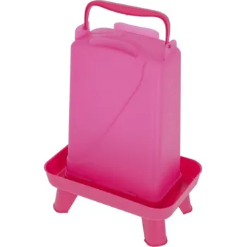 Chov hospodářského zvířete KERBL klobouková napáječka obdélníková pro drůbež s nožičkami b.růžová 5,5ltr