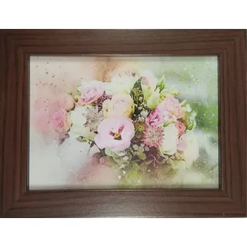 Rám na obraz Bondecor Fotorám MDF - imitace tmavého dřeva Barva: Tmavá, Velikost: 15x21