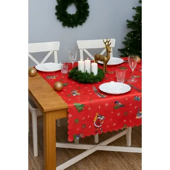 ubrus BF-Vánoční ubrus červený Santa Rozměry: 120cm
