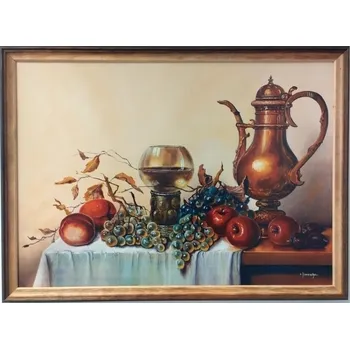 Obraz Bondecor Obraz "Zátiší" - v dřevěném frézovaném rámu, 70x50cm