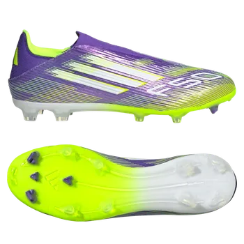 Kopačky Adidas F50 League Laceless FG/MG fialová/žlutá/bílá EUR 45 1/3