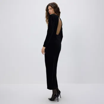 Dámské šaty Reserved - Velurové šaty - černý - 926II-99X - 926II-99X-XS