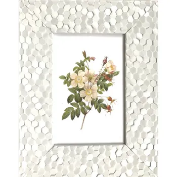 Rám na obraz Bondecor Fotorám plastový, strukturovaný, bílý Velikost: 15x21cm