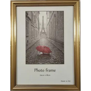 Rám na obraz Bondecor Fotorám dřevěný hnědozlatý - frézovaný Velikost: 10x15