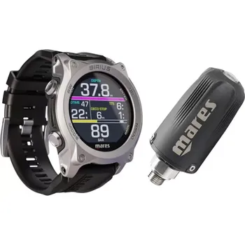 Potápěčský počítač Mares Potápěčský hodinkový počítač SIRIUS s LED sondou 2.0 Černá / stříbrná BKSI