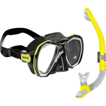 Potápěčská maska Mares Šnorchlovací a potápěčský set FORCE-X + ERGO DRY čirý žlutá/černá KYFBK