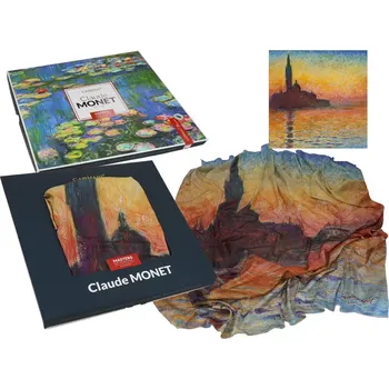Šátek Carmani® Carmani - Šátek C. Monet, San Giorgio Maggiore při západu slunce v dárkovém balení - 90*90 cm