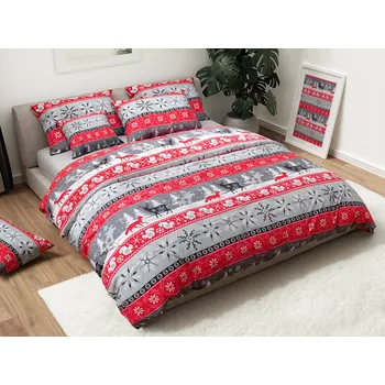 Povlečení Flanelové povlečení SNOWY FOREST šedé Rozměr povlečení: 70 x 90 cm | 140 x 200 cm, 140x200 / 70x90 cm, 140x220 / 70x90 cm, 200x220 + 2 polštáře 70x90 cm