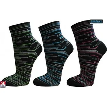 Ponožky PONDY jemné proužky dámské 37-38 - doprava zdarma od 2 000 Kč
